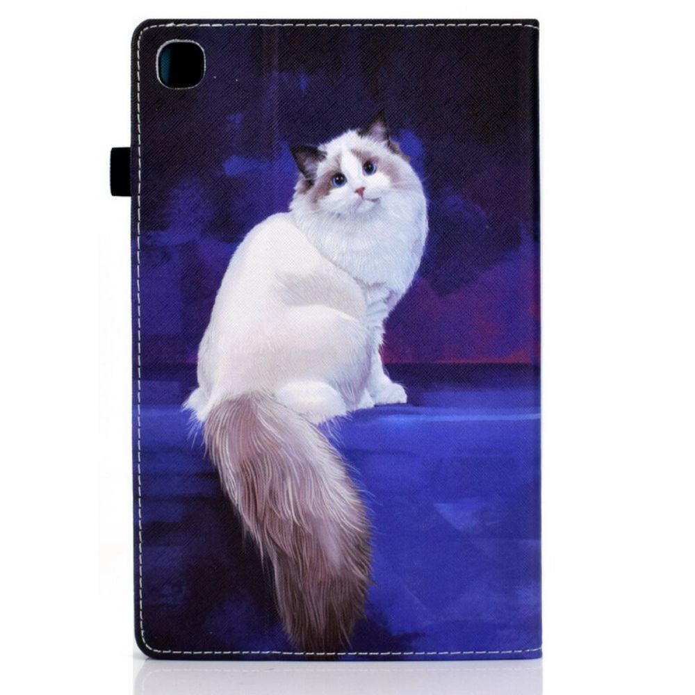 Case Für Samsung Galaxy Tab A7 Lite Weiße Katze