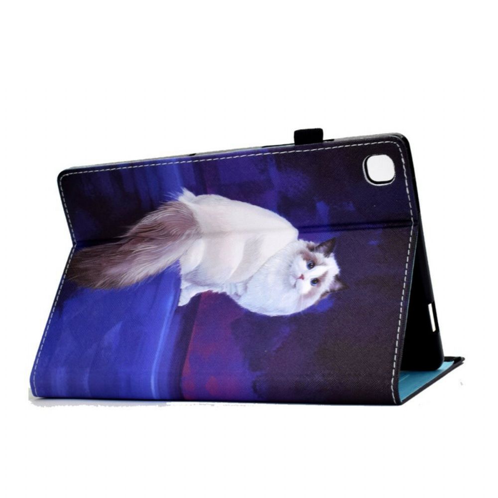 Case Für Samsung Galaxy Tab A7 Lite Weiße Katze