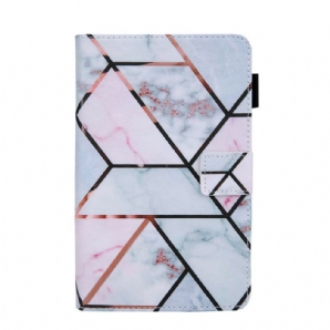 Flip Case Für Samsung Galaxy Tab A7 Lite Geometrischer Marmor