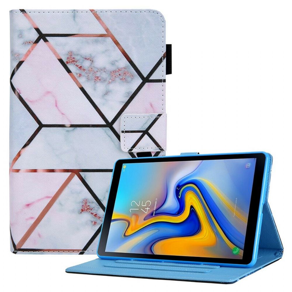 Flip Case Für Samsung Galaxy Tab A7 Lite Geometrischer Marmor