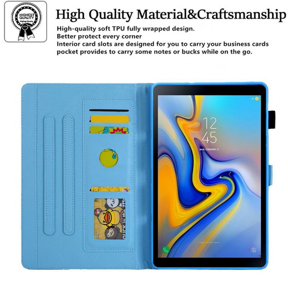 Flip Case Für Samsung Galaxy Tab A7 Lite Geometrischer Marmor