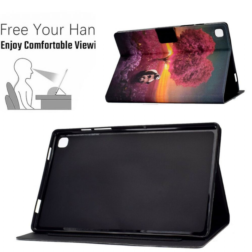 Flip Case Für Samsung Galaxy Tab A7 Lite Panda-herz