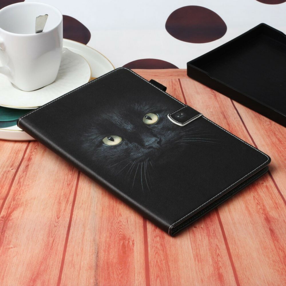 Flip Case Für Samsung Galaxy Tab A7 Lite Schwarze Katzenaugen