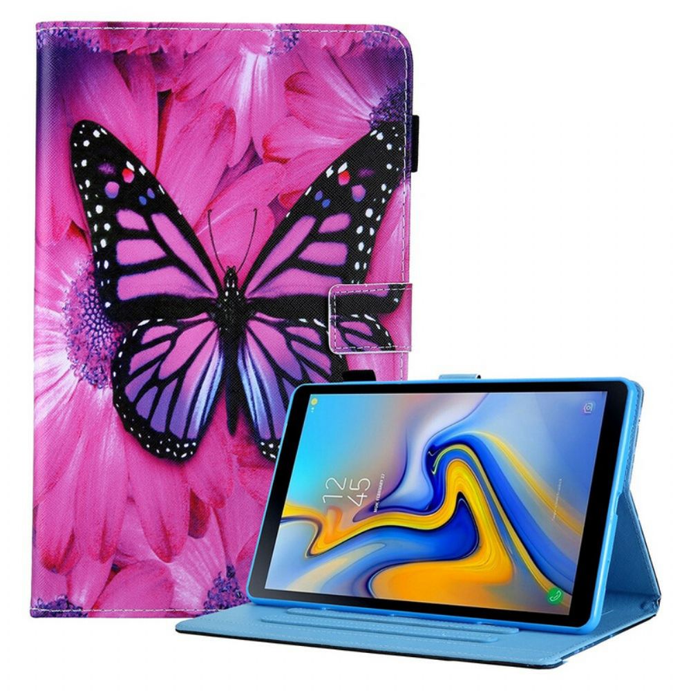 Lederhüllen Für Samsung Galaxy Tab A7 Lite Schmetterling Blumen