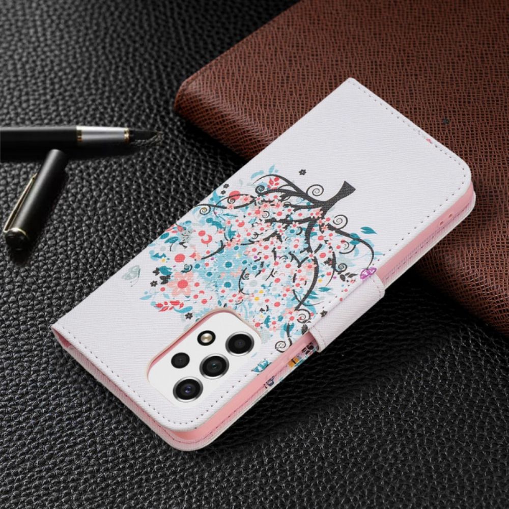 Flip Case Für Samsung Galaxy A53 5G Blumiger Baum