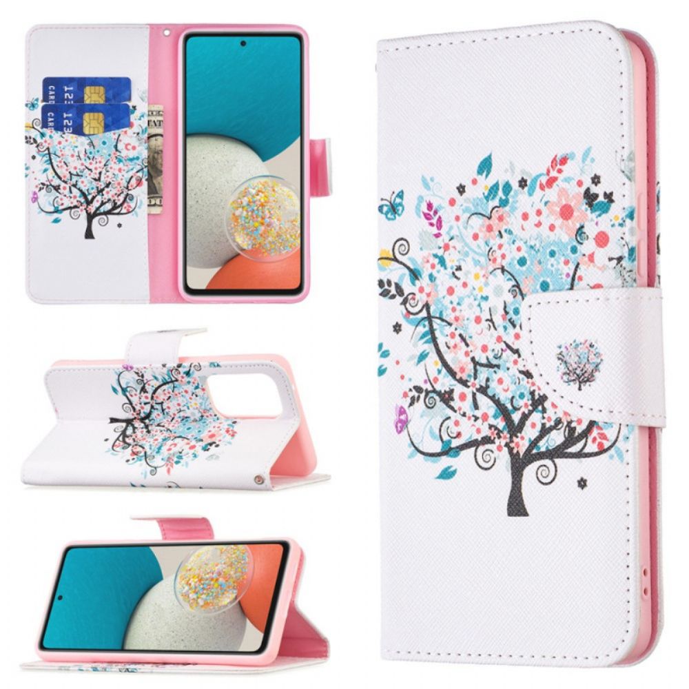 Flip Case Für Samsung Galaxy A53 5G Blumiger Baum