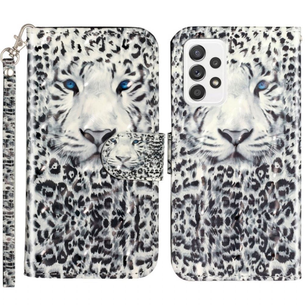 Flip Case Für Samsung Galaxy A53 5G Mit Kordel Angeschnallter Tiger