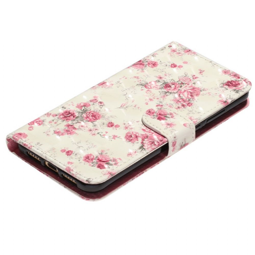 Flip Case Für Samsung Galaxy A53 5G Mit Kordel Liberty Strap Blumen