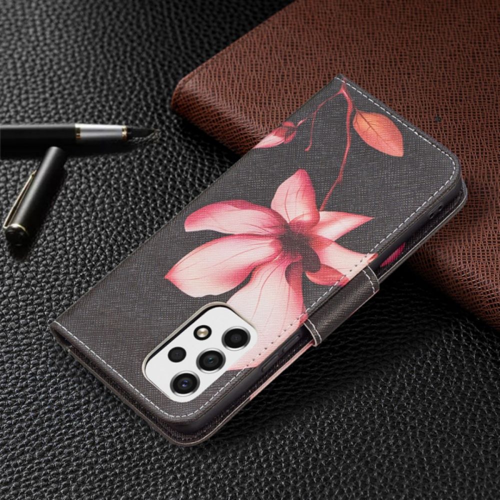 Flip Case Für Samsung Galaxy A53 5G Rosa Blume