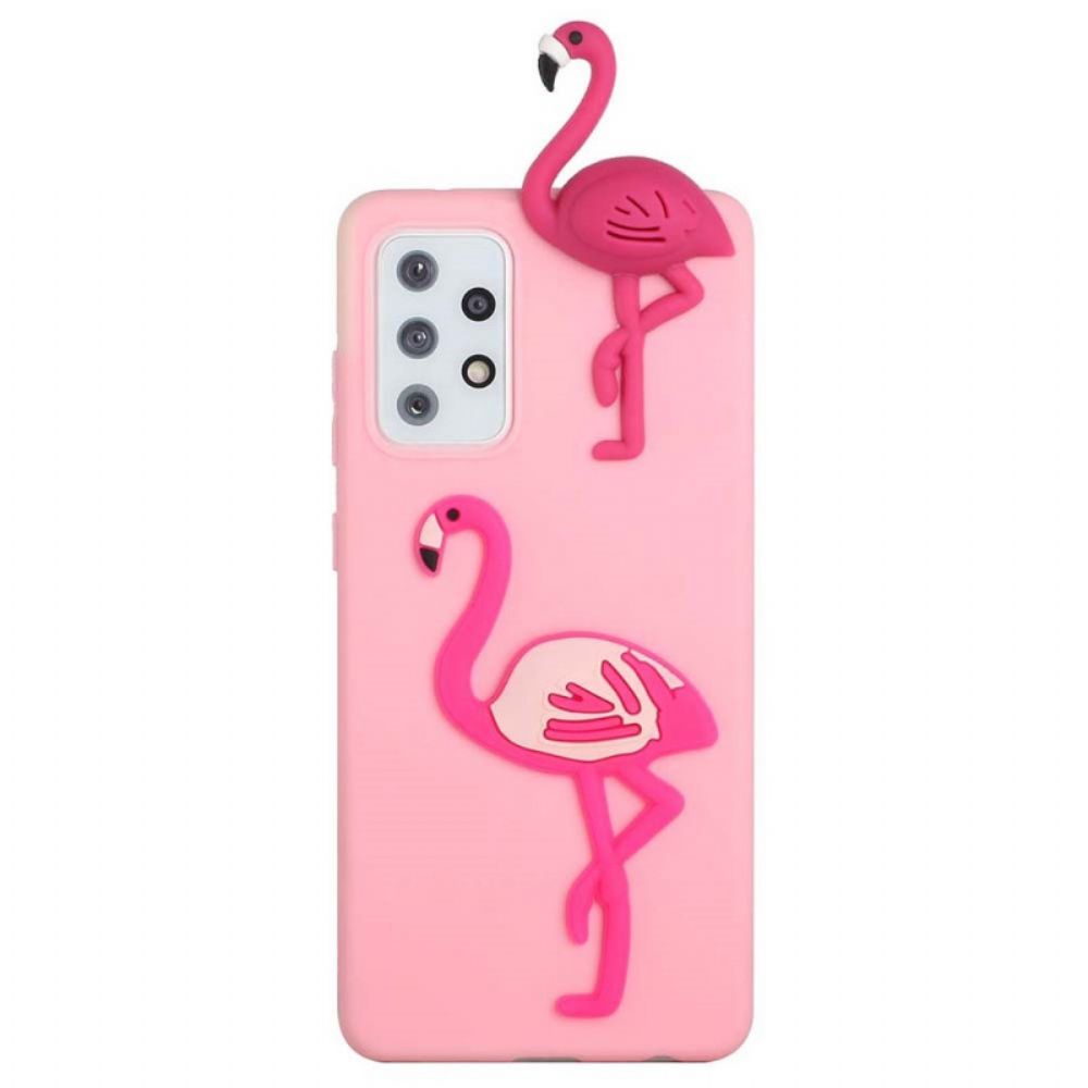 Hülle Für Samsung Galaxy A53 5G Flamingo 3d