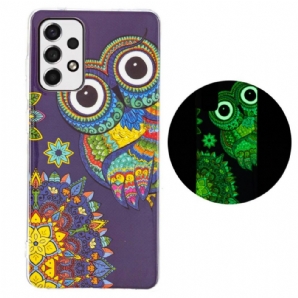 Hülle Für Samsung Galaxy A53 5G Fluoreszierende Mandala-eule