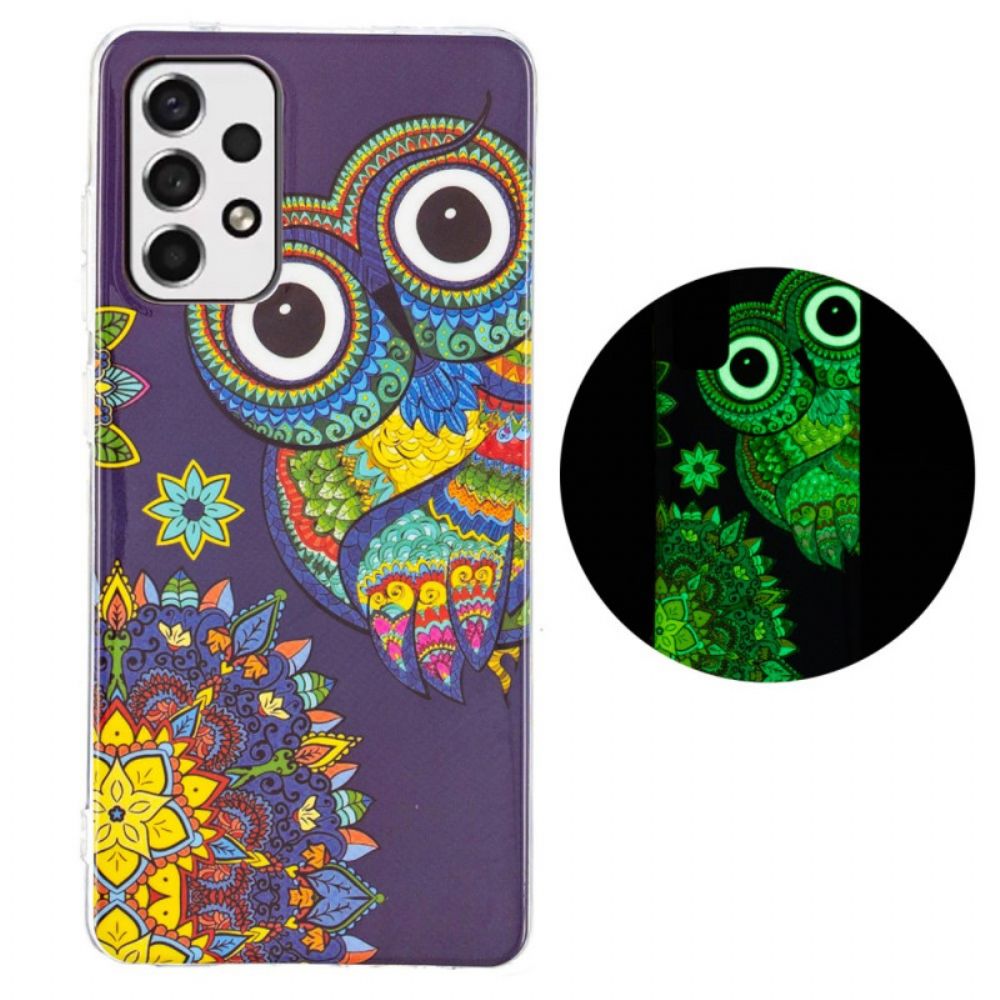 Hülle Für Samsung Galaxy A53 5G Fluoreszierende Mandala-eule