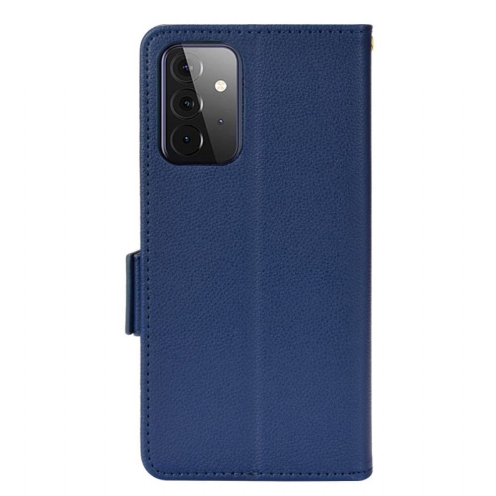 Lederhüllen Für Samsung Galaxy A53 5G Flip Case Doppelte Neue Farbklappe