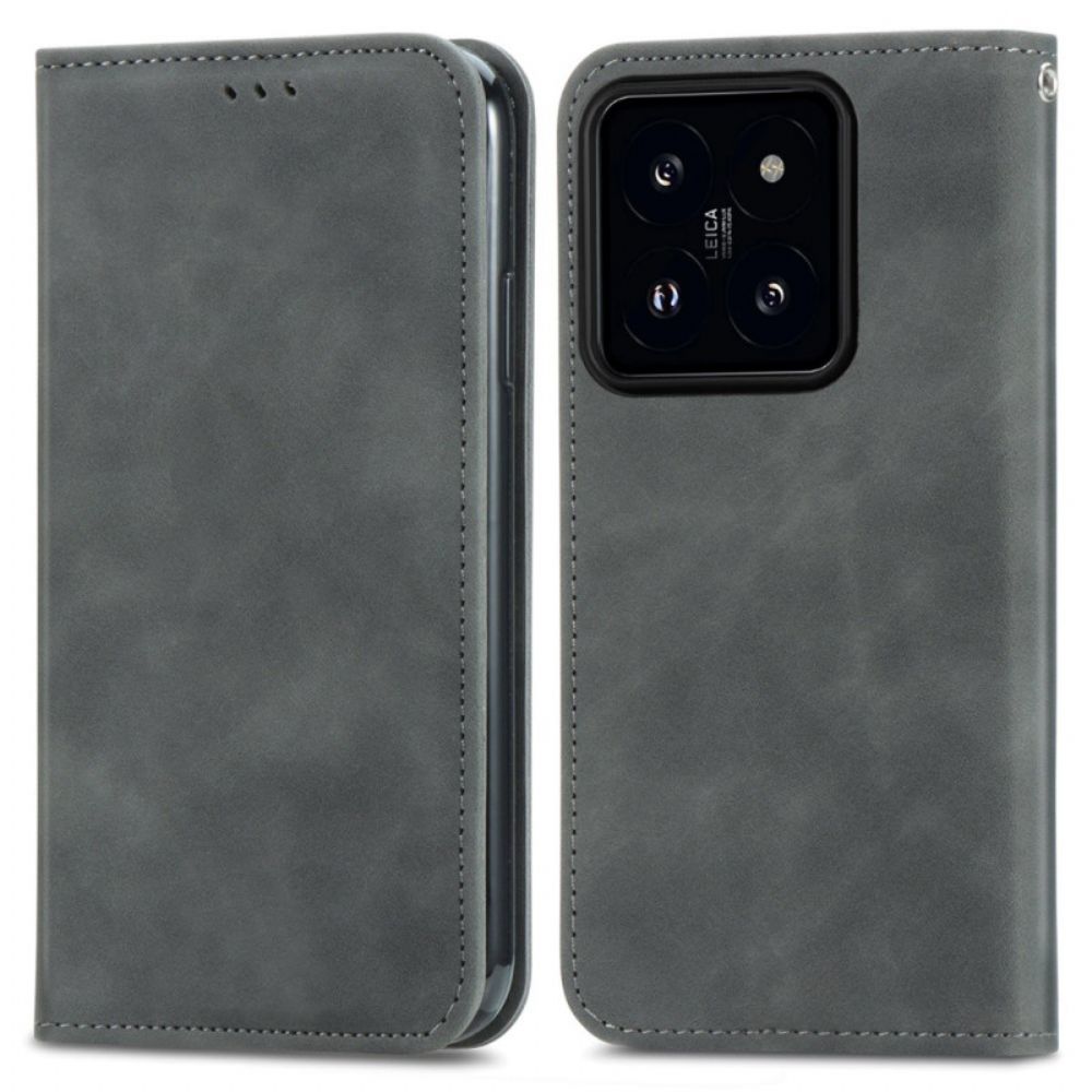 Flip Case Für Xiaomi 14t Pro Weiche Textur