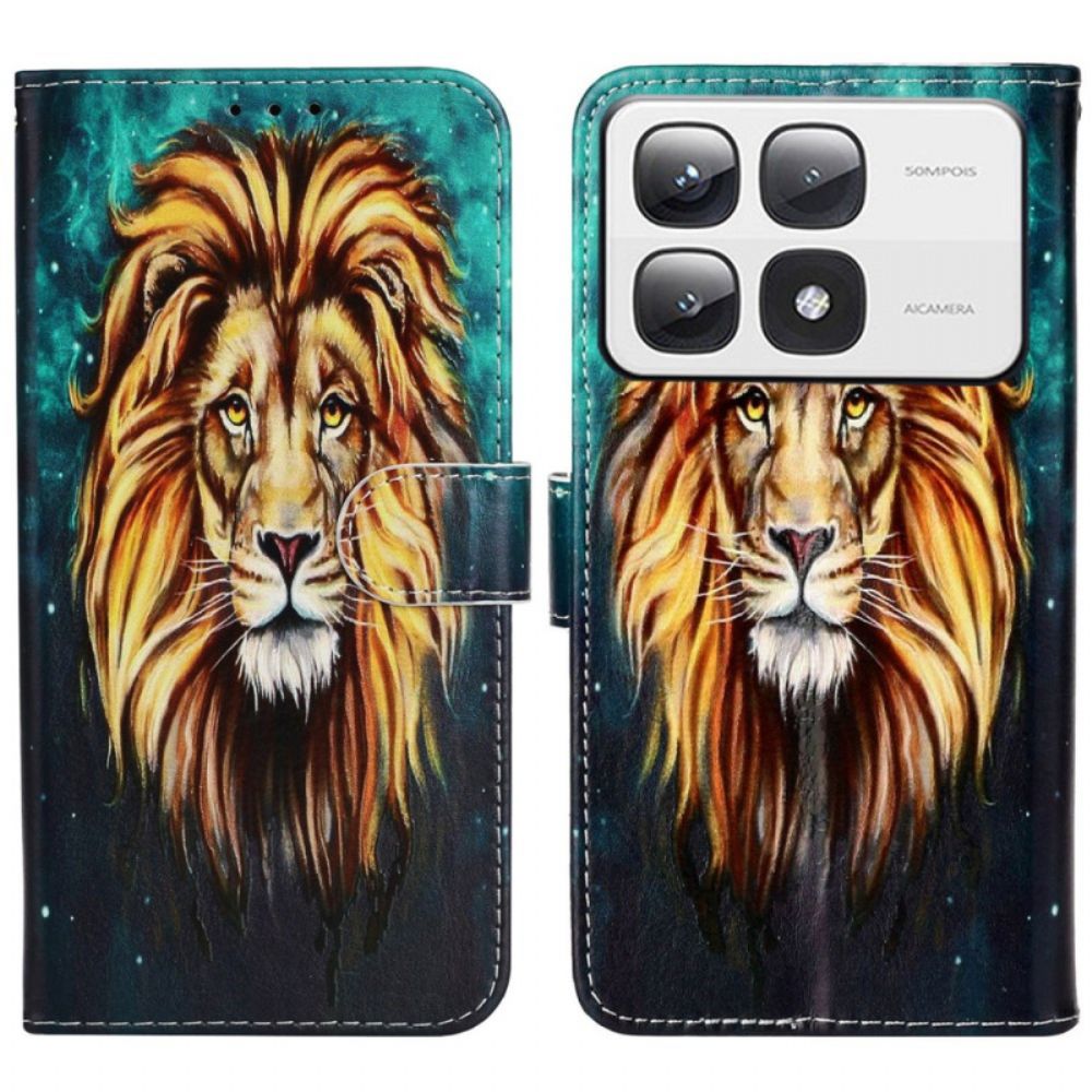 Lederhüllen Für Xiaomi 14t Pro Lion Premium