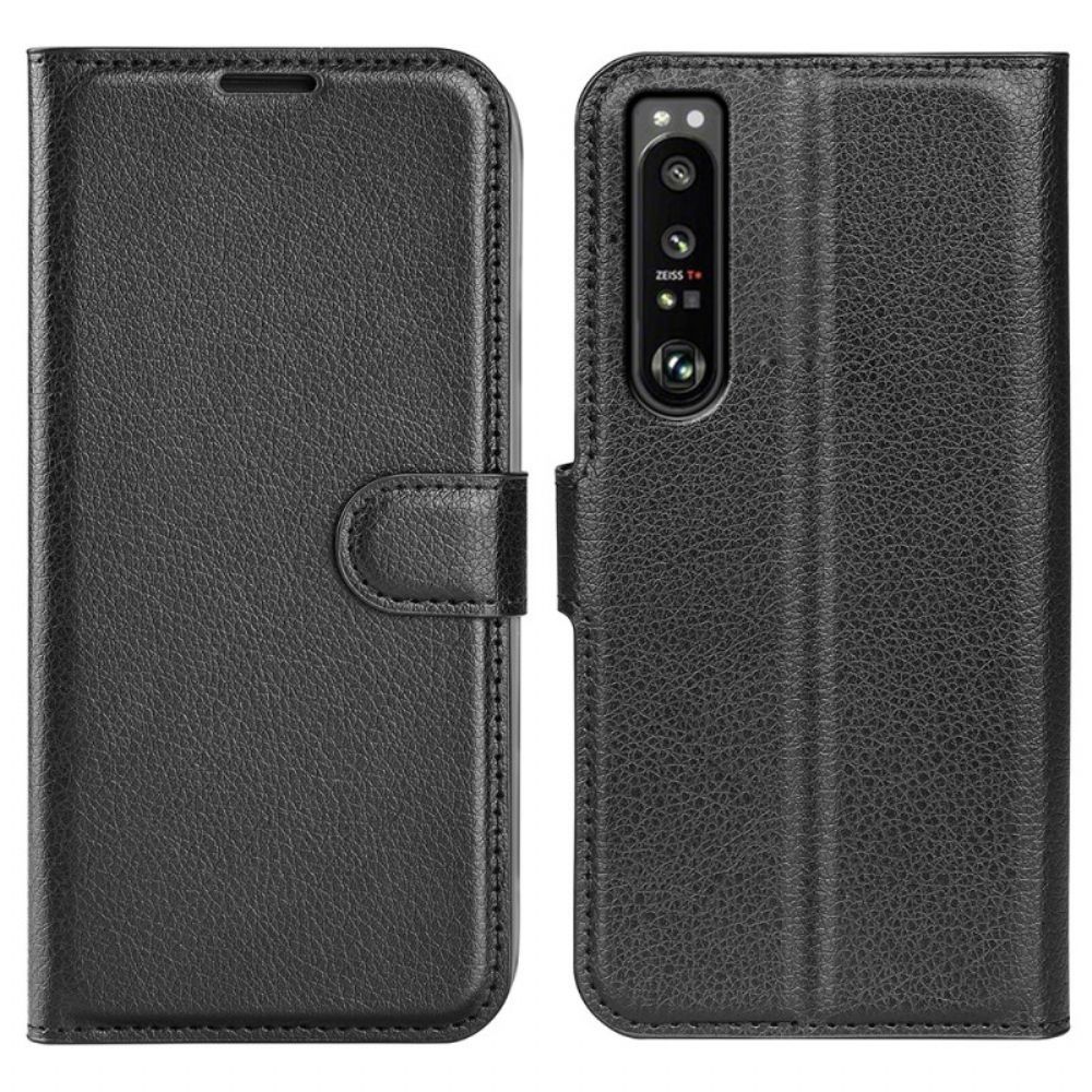 Flip Case Für Sony Xperia 1 IV Lychee Classic