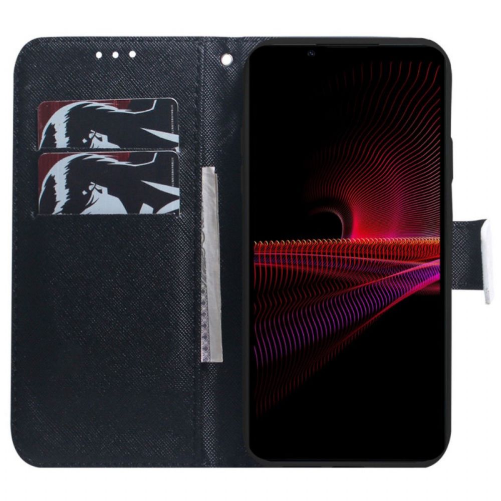 Flip Case Für Sony Xperia 1 IV Mit Kordel Tanga-safari