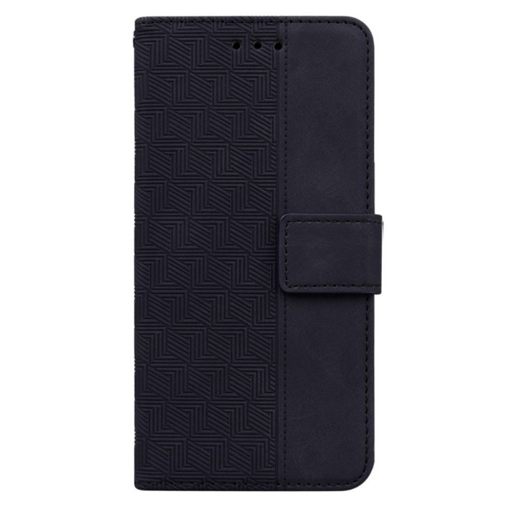 Flip Case Für Sony Xperia 1 IV Mit Kordel Tangamuster