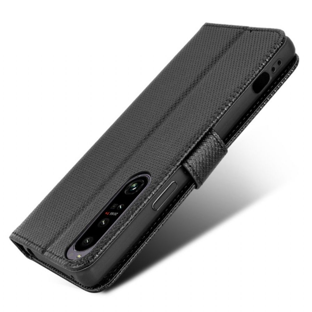 Flip Case Für Sony Xperia 1 IV Stylisch Mit Riemen