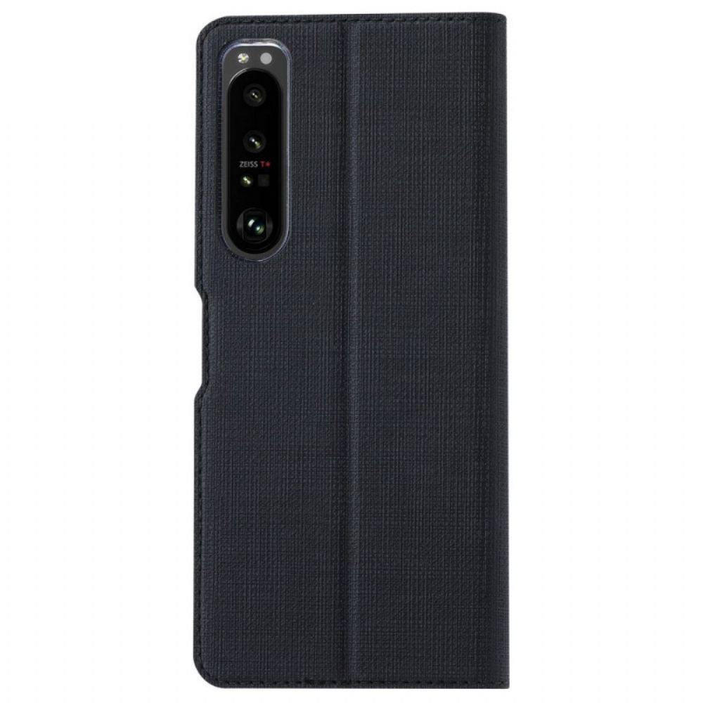 Flip Case Für Sony Xperia 1 IV Vili Stoffstruktur