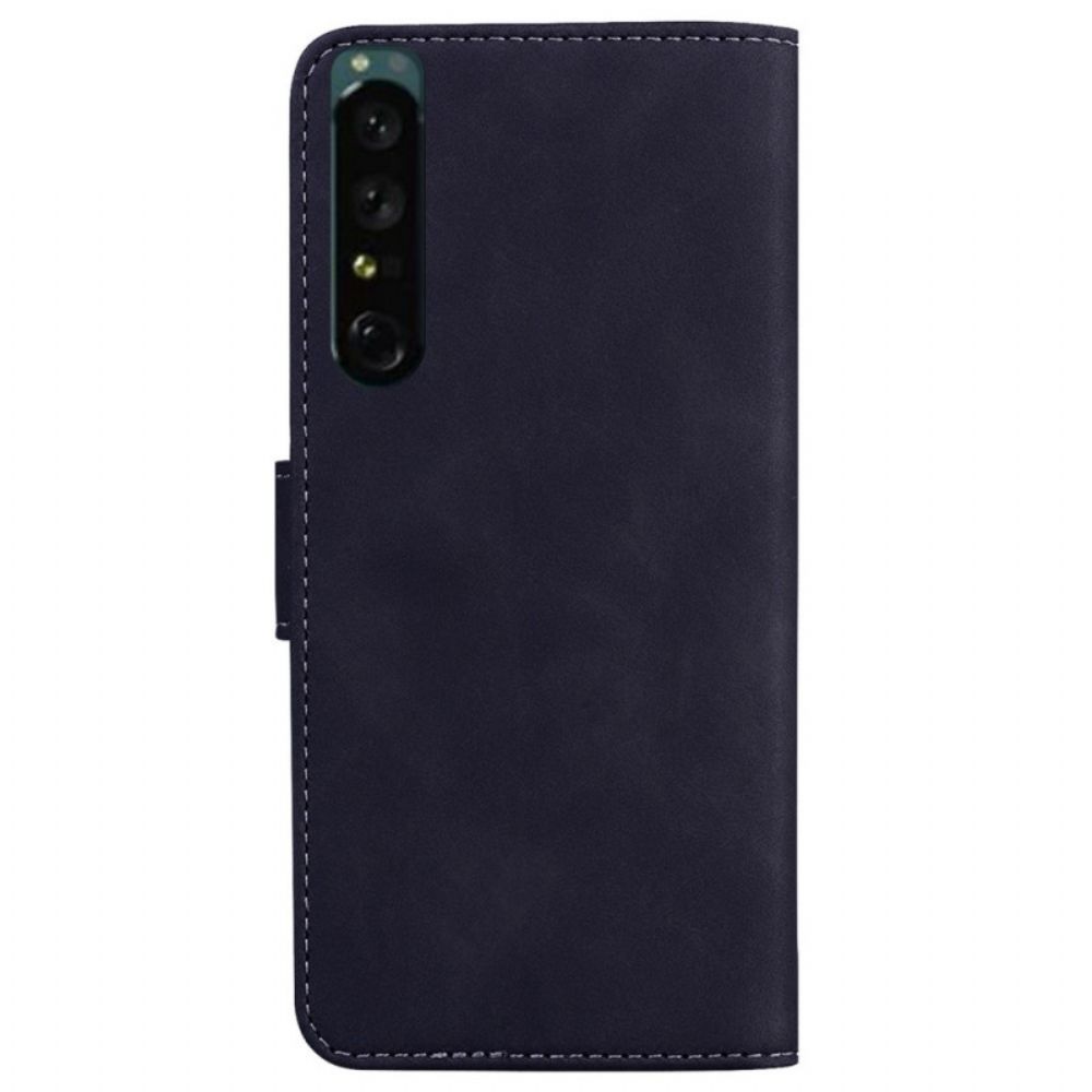 Flip Case Für Sony Xperia 1 IV Vintage Schmetterling