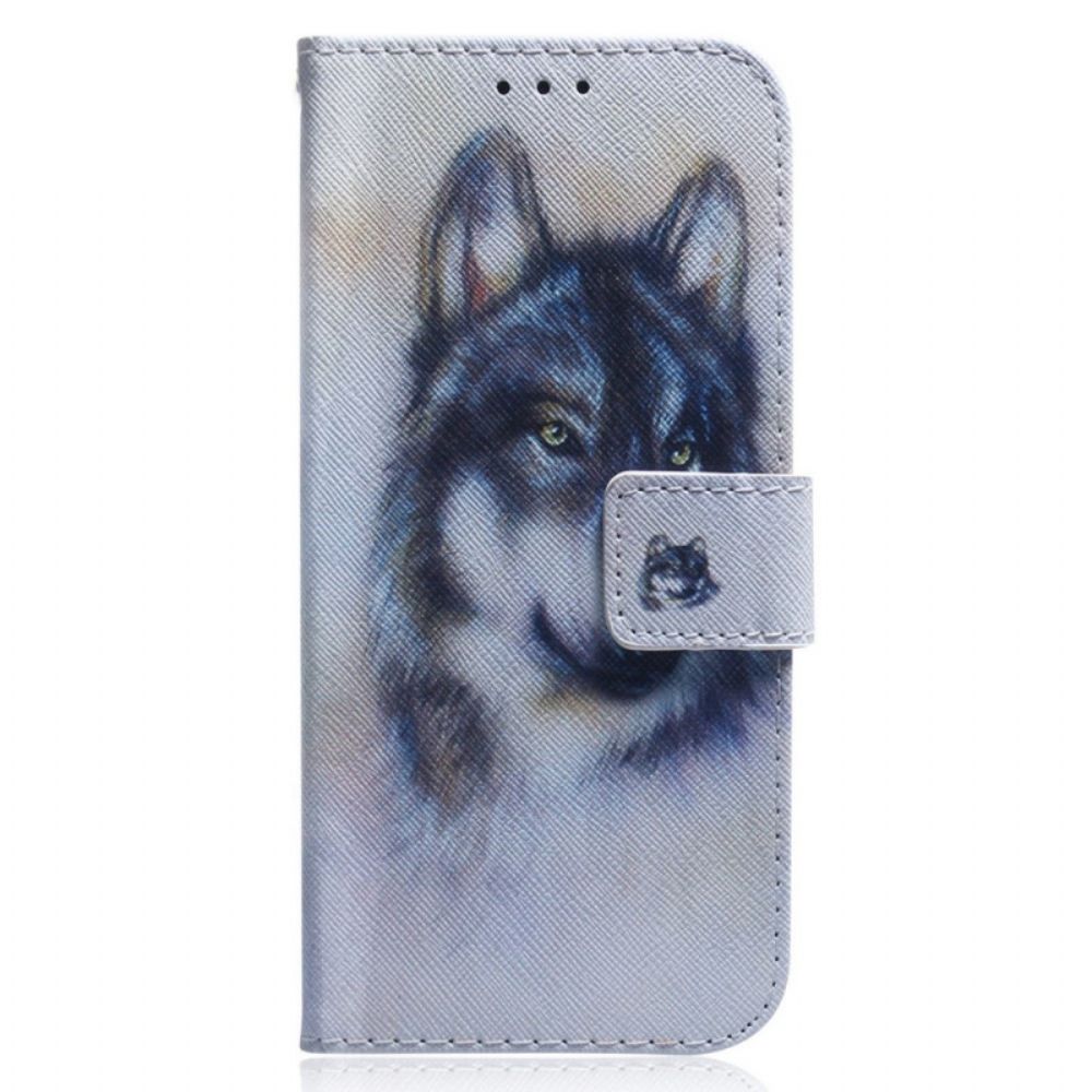 Lederhüllen Für Sony Xperia 1 IV Aquarell Hund