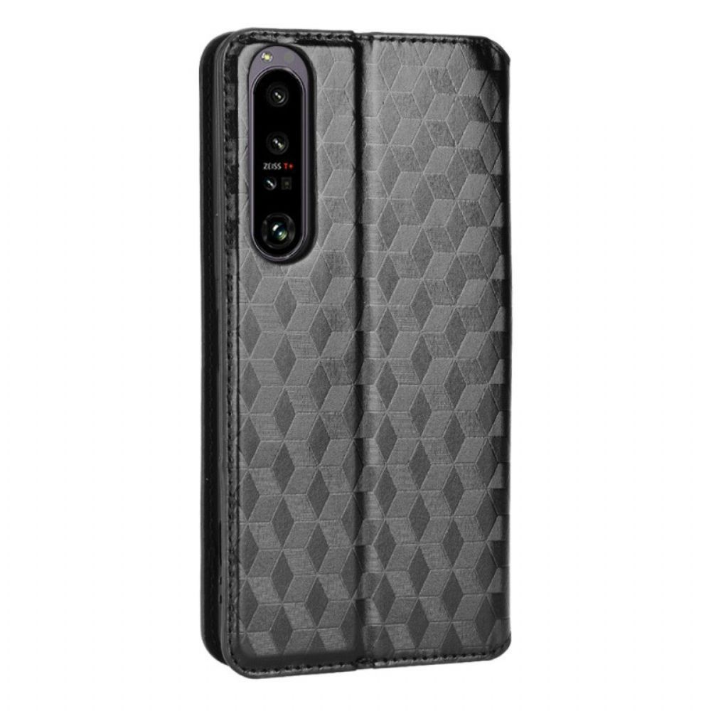 Schutzhülle Für Sony Xperia 1 IV Flip Case 3d-würfel