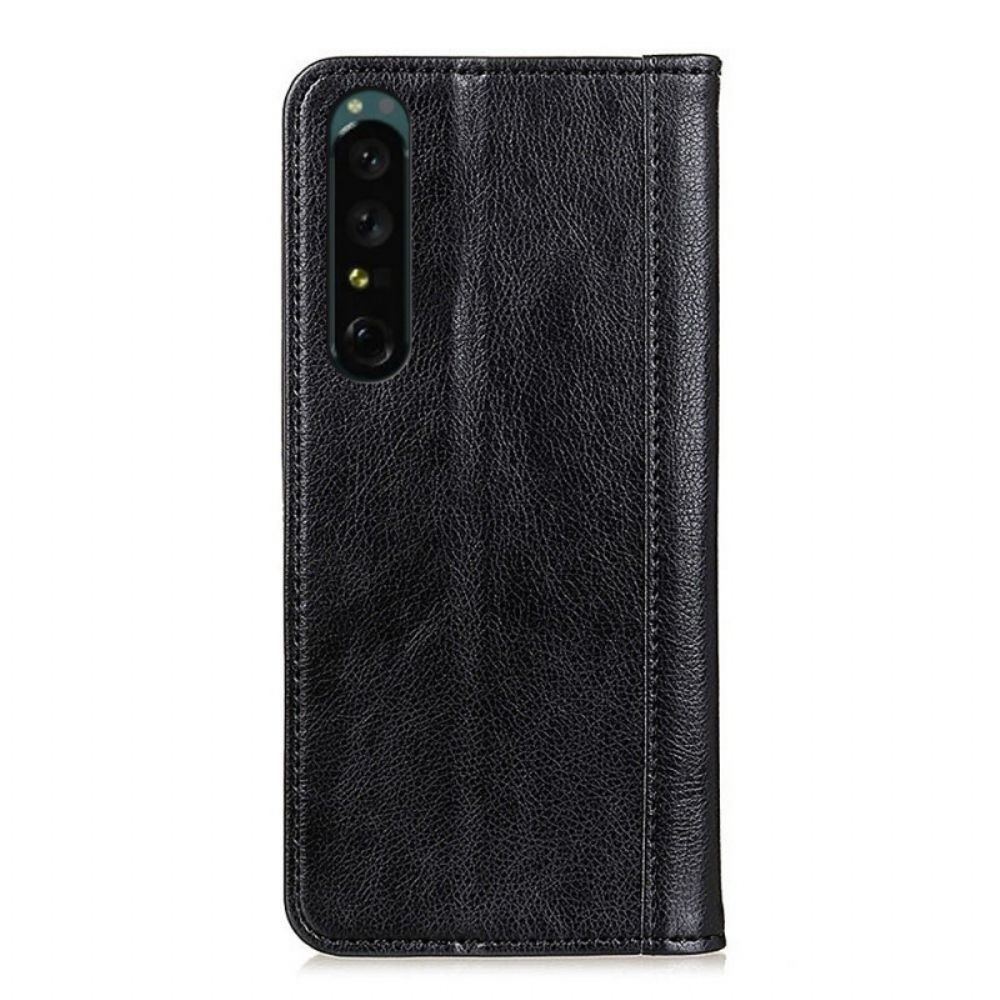 Schutzhülle Für Sony Xperia 1 IV Flip Case Klassisches Spaltleder