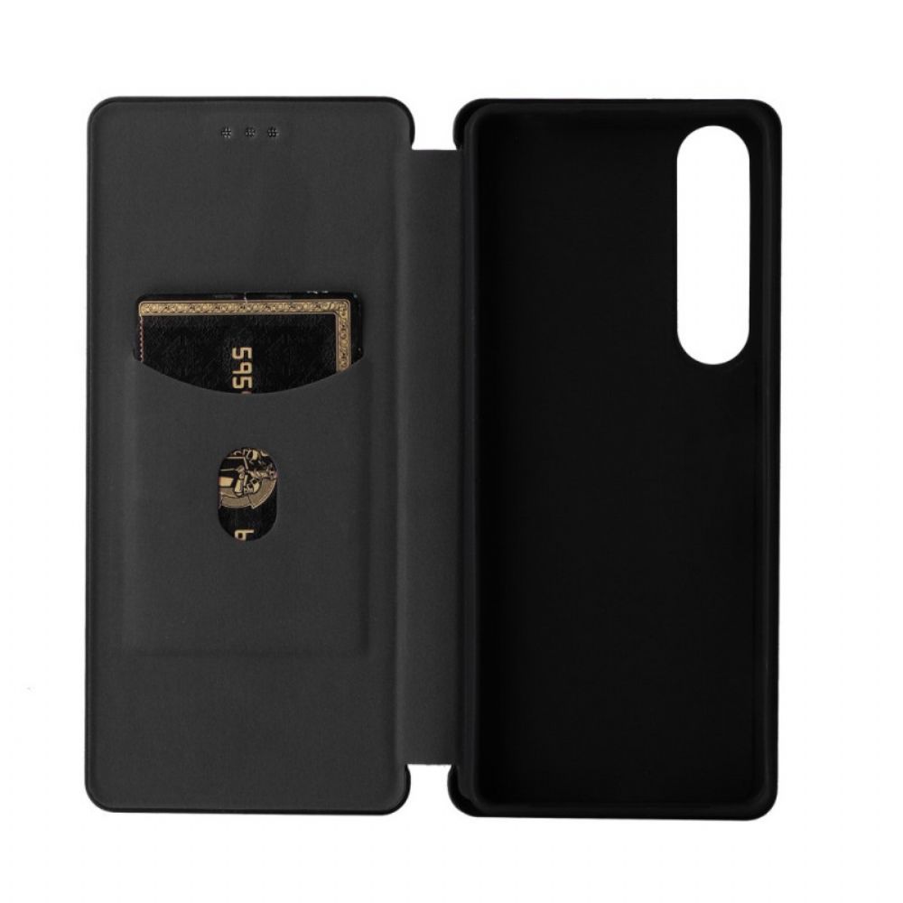 Schutzhülle Für Sony Xperia 1 IV Flip Case Kohlefaserstruktur