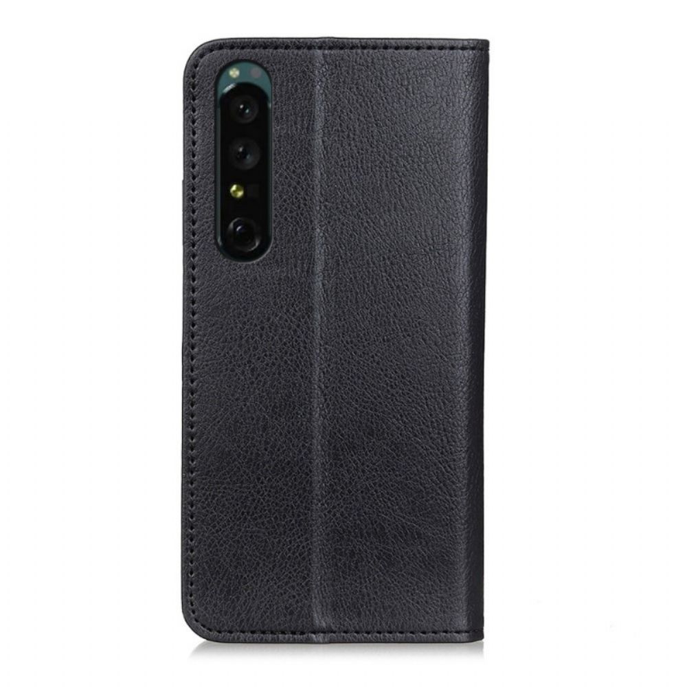 Schutzhülle Für Sony Xperia 1 IV Flip Case Litchi-spaltleder