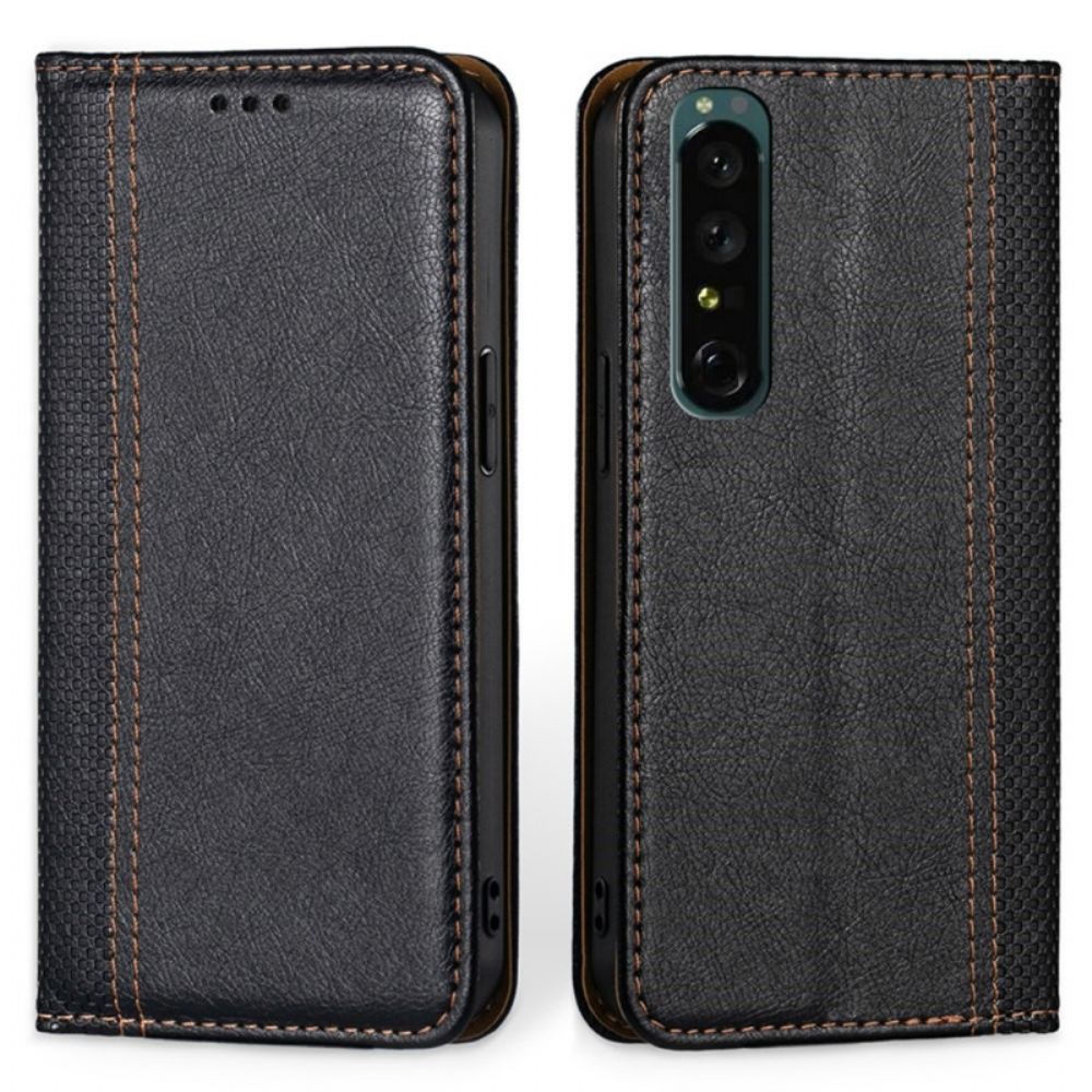 Schutzhülle Für Sony Xperia 1 IV Flip Case Vintage Kunstleder