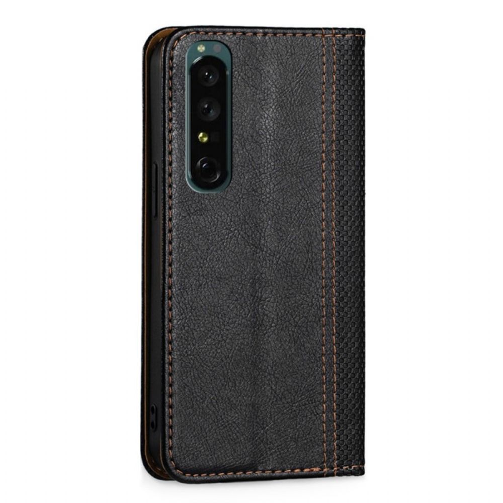 Schutzhülle Für Sony Xperia 1 IV Flip Case Vintage Kunstleder