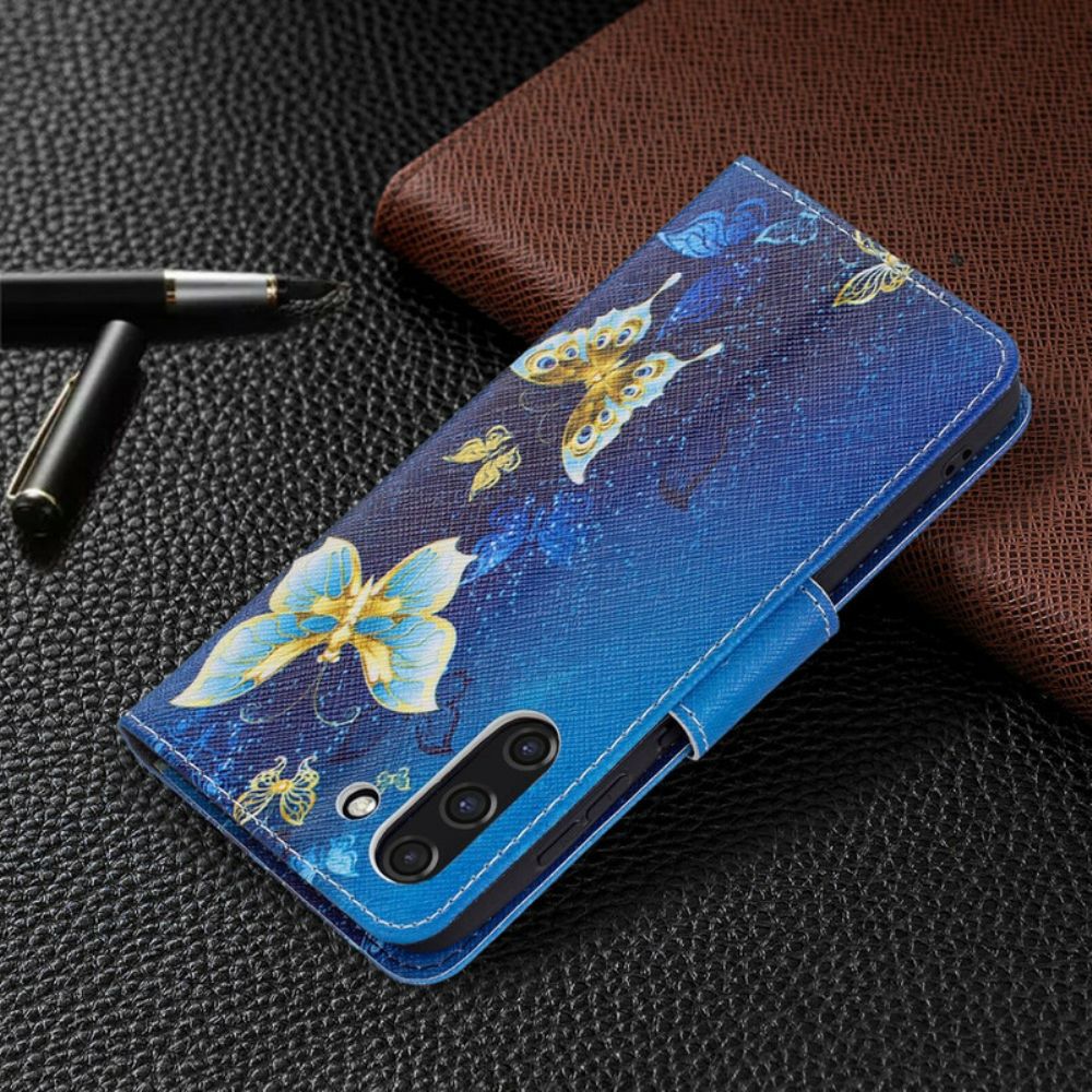 Flip Case Für Samsung Galaxy S21 FE Könige Der Schmetterlinge