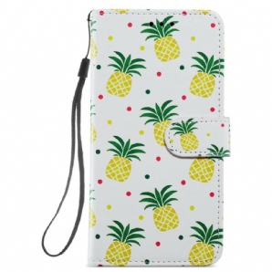 Flip Case Für Samsung Galaxy S21 FE Mehrere Ananas