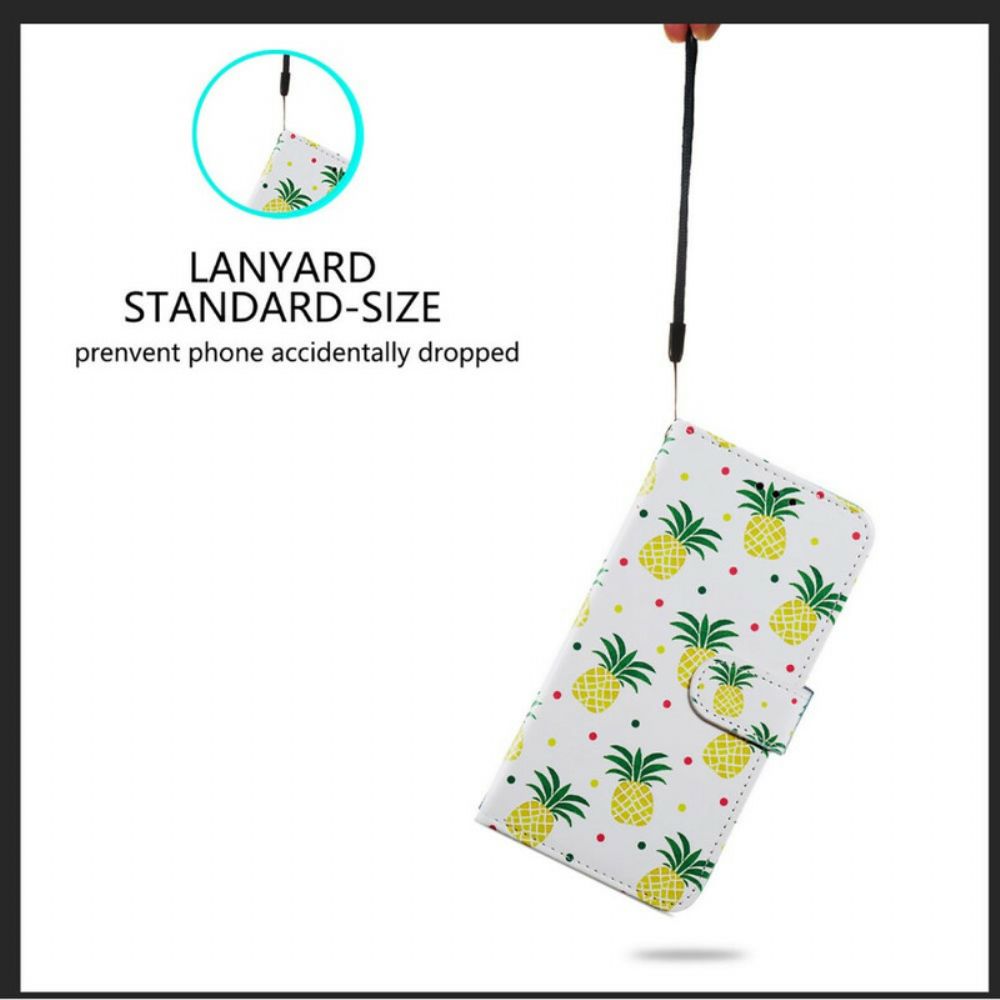 Flip Case Für Samsung Galaxy S21 FE Mehrere Ananas