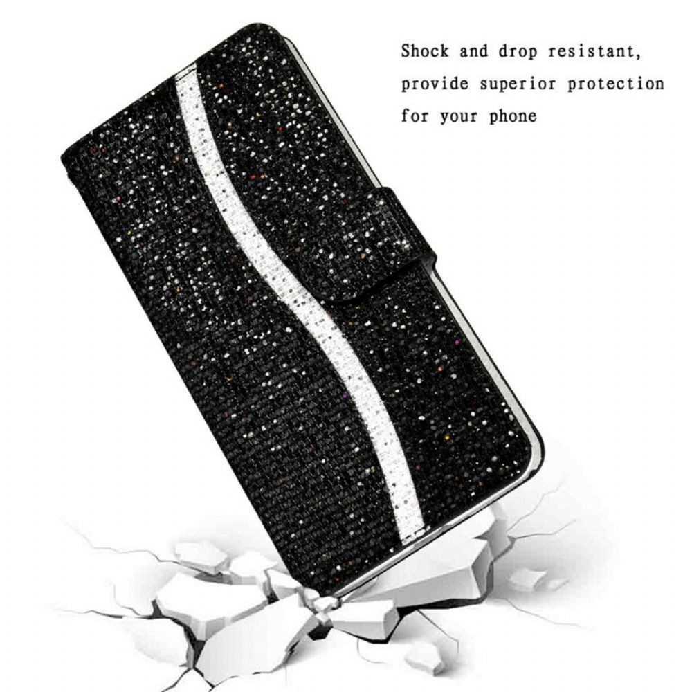 Flip Case Für Samsung Galaxy S21 FE Pailletten S-design