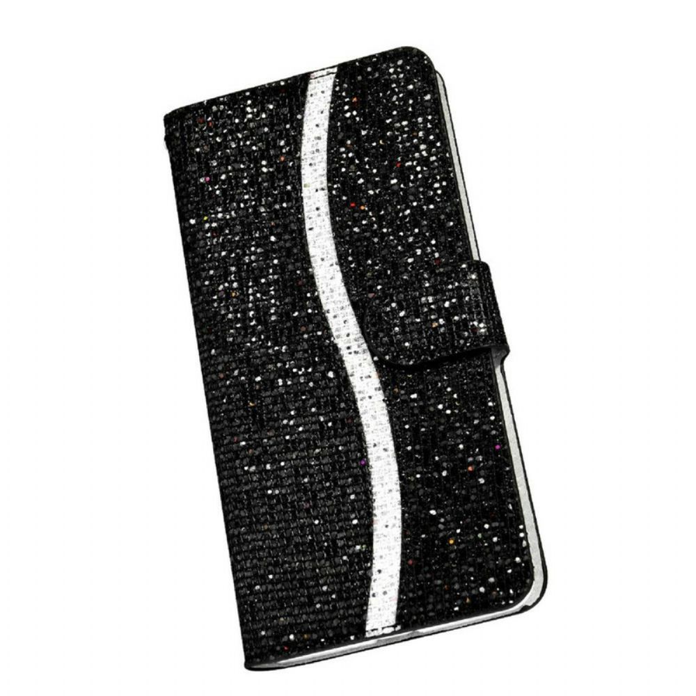 Flip Case Für Samsung Galaxy S21 FE Pailletten S-design