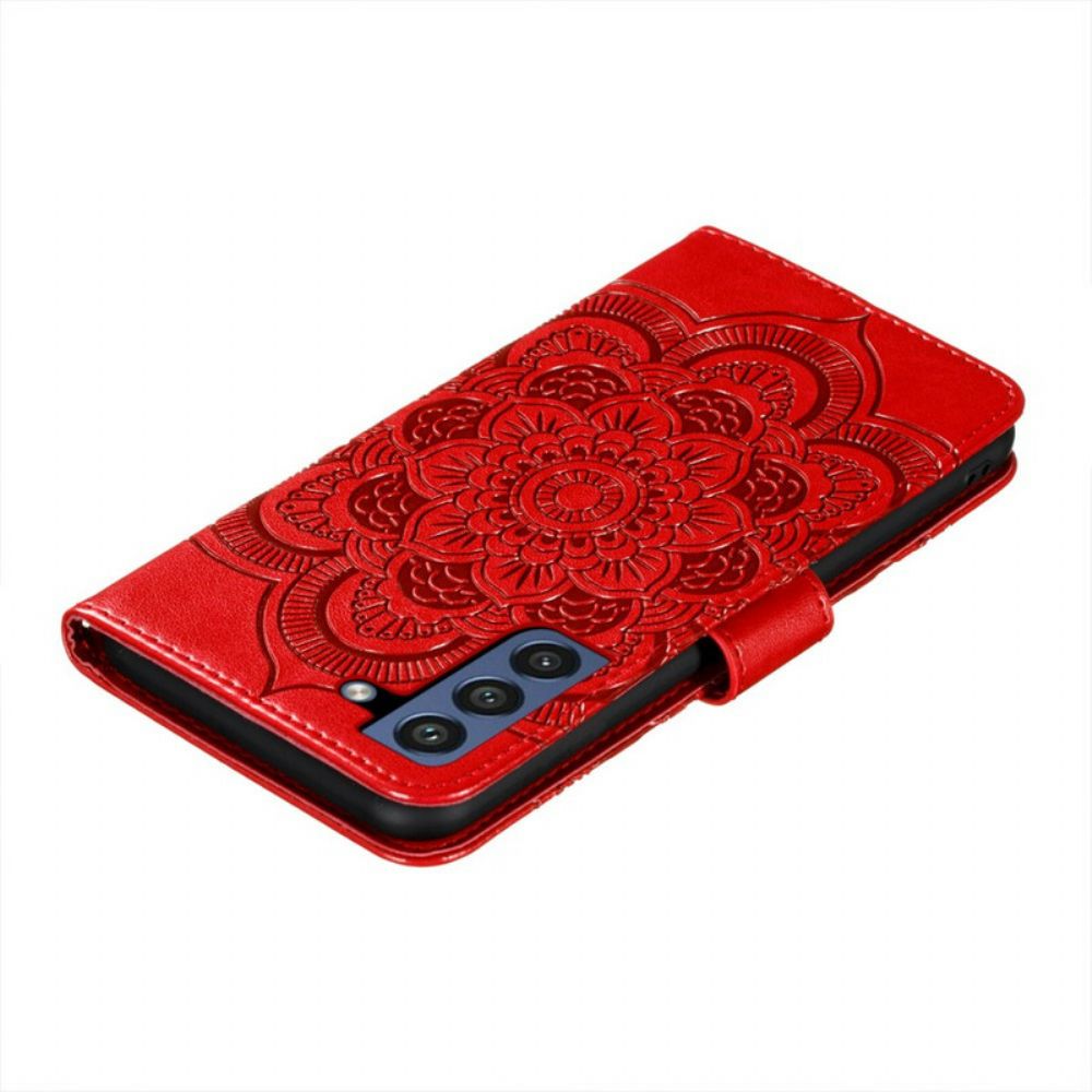 Flip Case Für Samsung Galaxy S21 FE Vollständiges Mandala