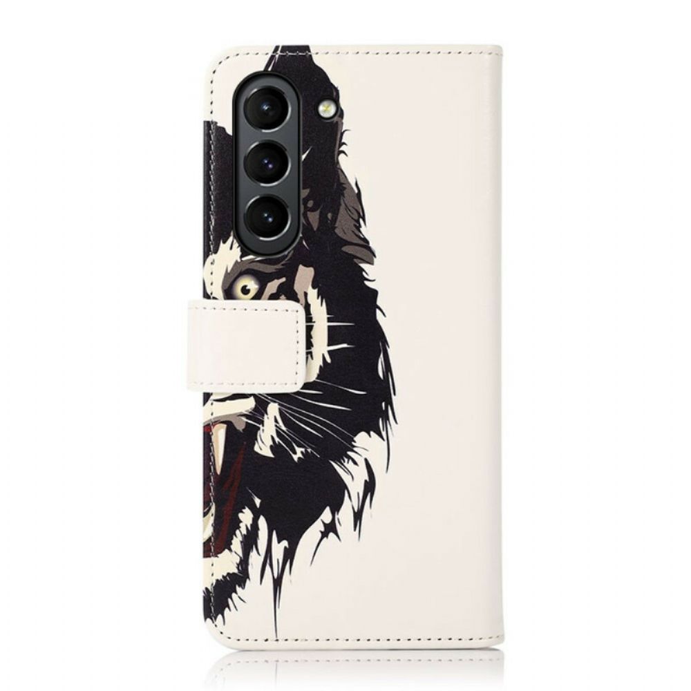 Flip Case Für Samsung Galaxy S21 FE Wilder Tiger