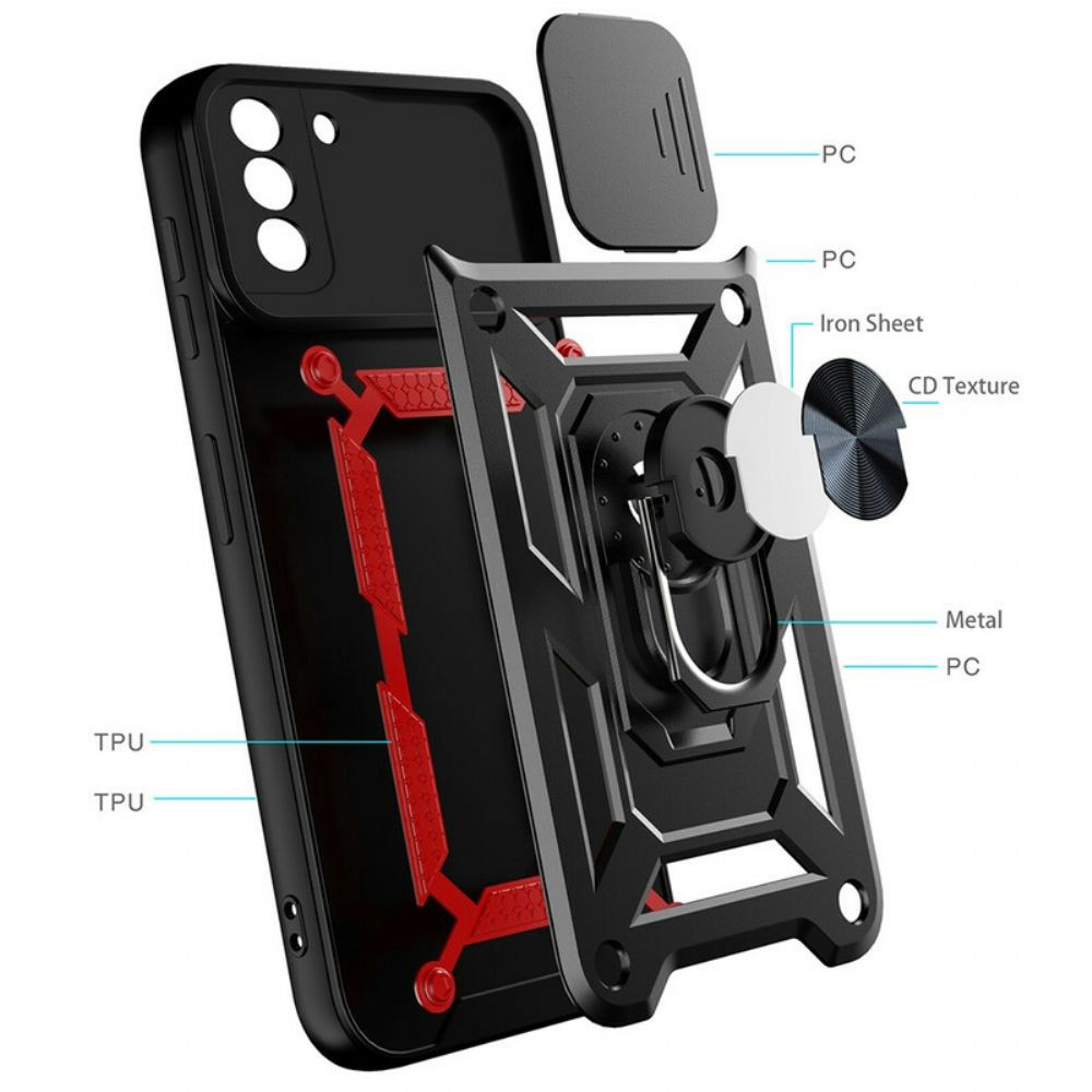 Handyhülle Für Samsung Galaxy S21 FE Fotomodul Und Stützabdeckung