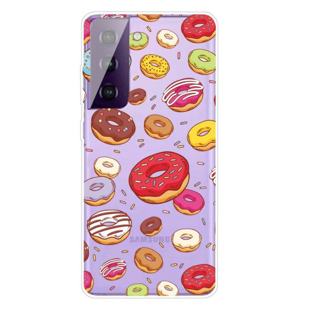 Handyhülle Für Samsung Galaxy S21 FE Liebe Donuts