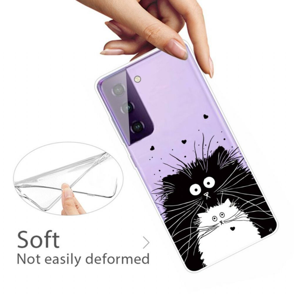 Handyhülle Für Samsung Galaxy S21 FE Sieh Dir Die Katzen An