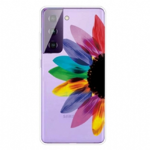 Hülle Für Samsung Galaxy S21 FE Bunte Blume