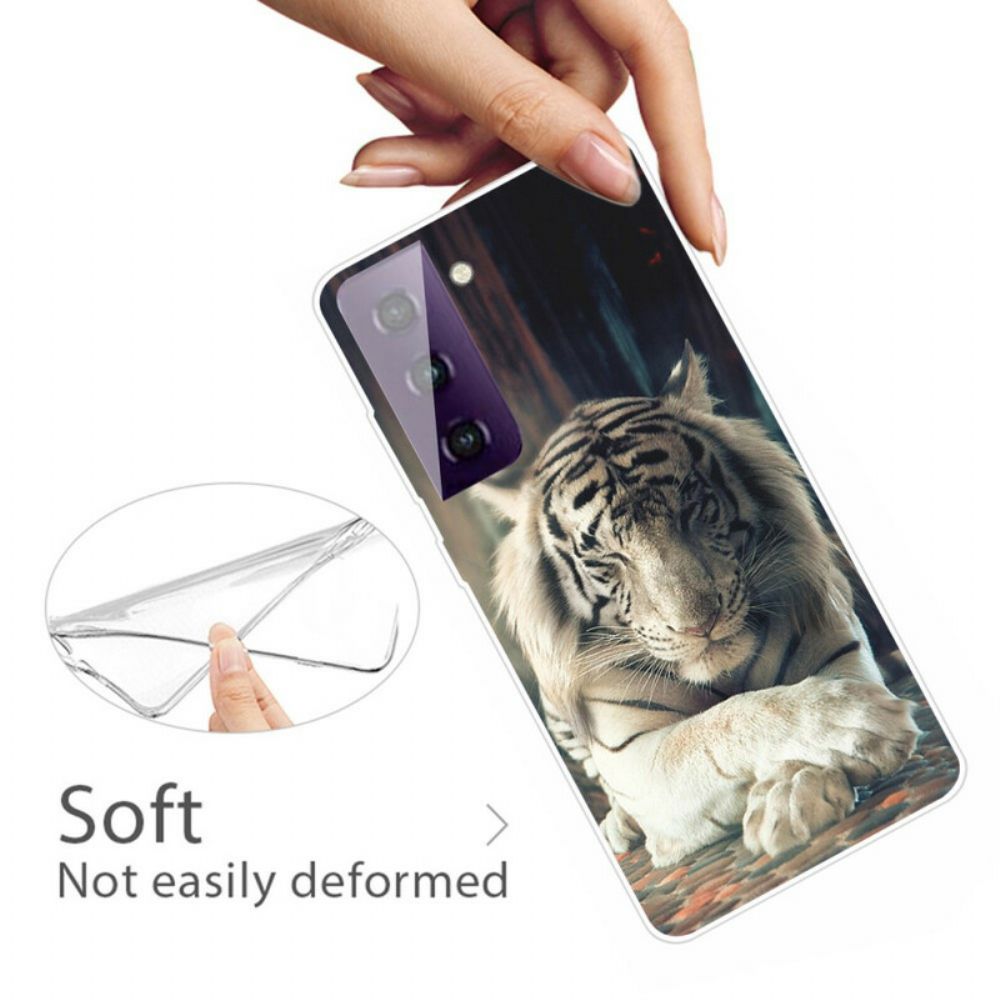 Hülle Für Samsung Galaxy S21 FE Flexibler Tiger