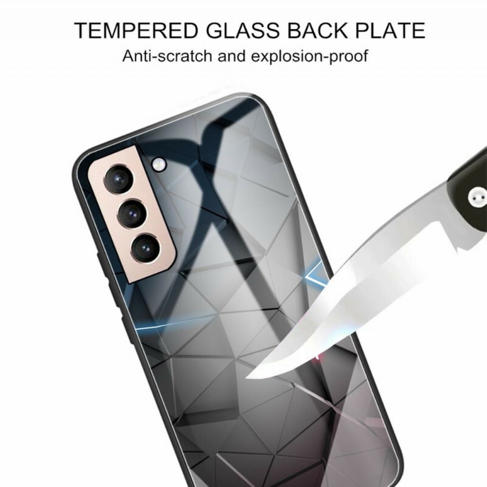 Hülle Für Samsung Galaxy S21 FE Gehärtetes Glas Geometrie