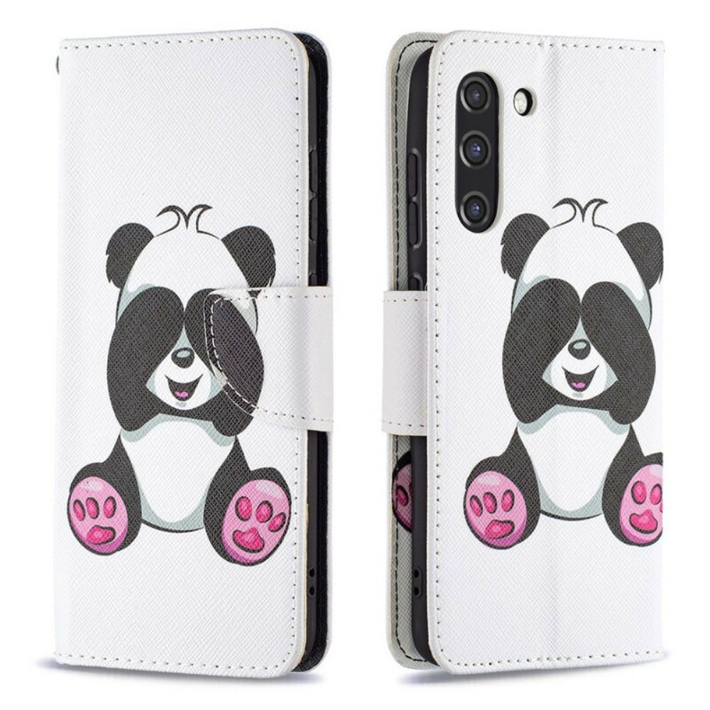 Lederhüllen Für Samsung Galaxy S21 FE Panda-spaß