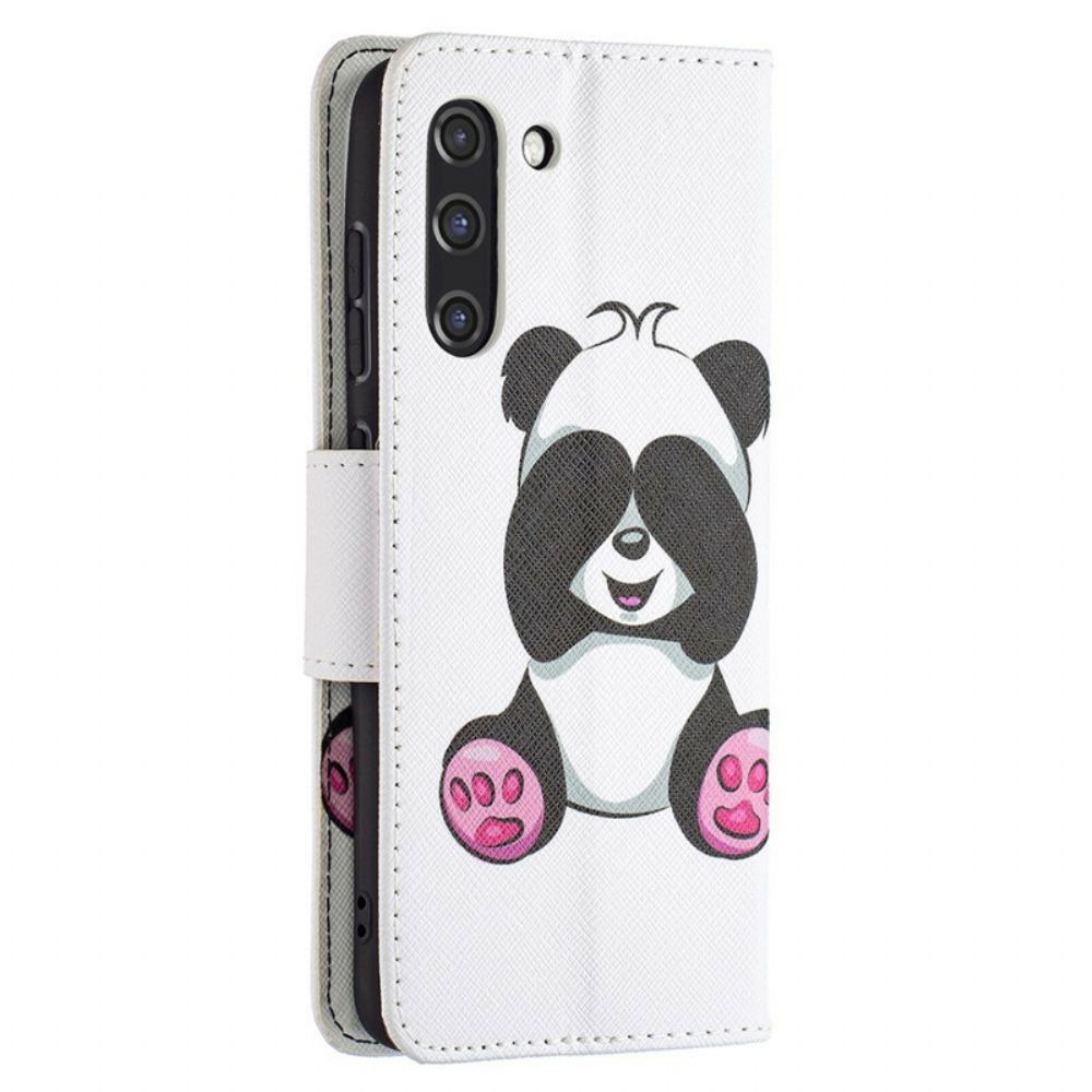 Lederhüllen Für Samsung Galaxy S21 FE Panda-spaß