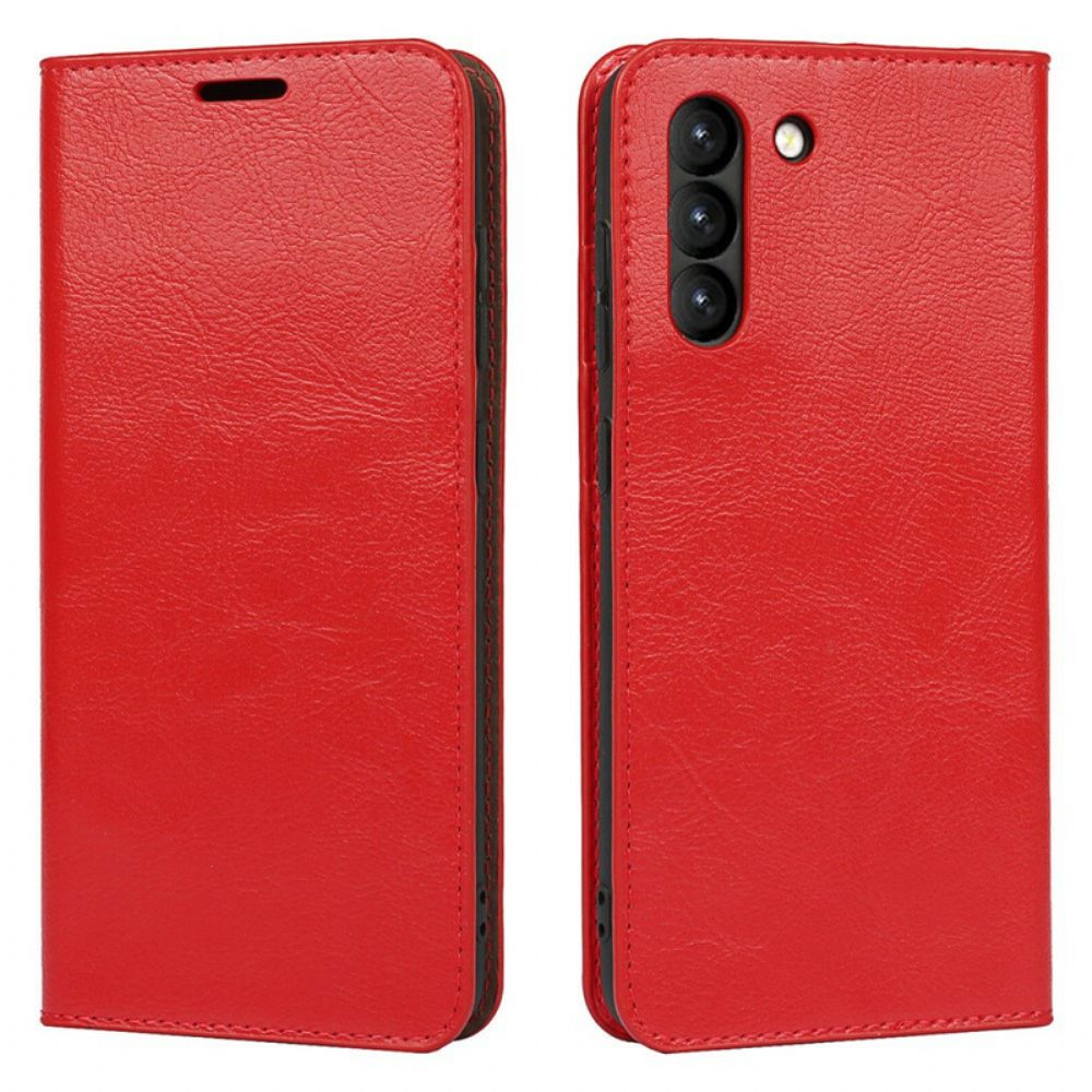 Schutzhülle Für Samsung Galaxy S21 FE Flip Case Echtes Leder