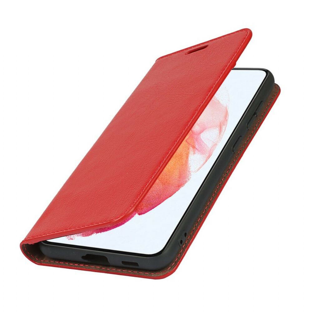 Schutzhülle Für Samsung Galaxy S21 FE Flip Case Echtes Leder