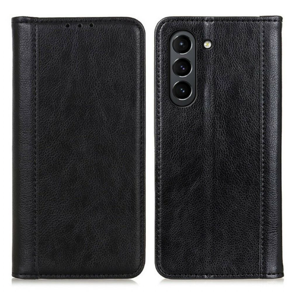 Schutzhülle Für Samsung Galaxy S21 FE Flip Case Elegance Litschi-spaltleder